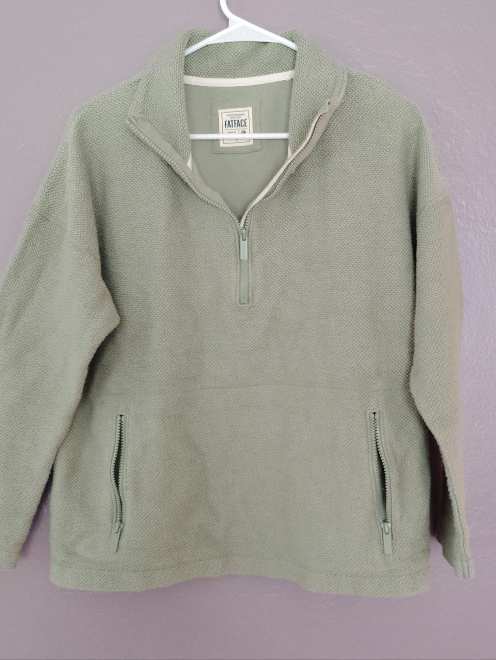 FatFace Knit Beachy Half Zip Sweater M